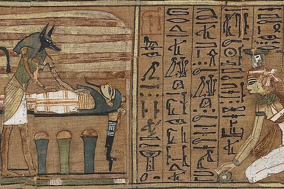Aufnahme einer Malerei aus dem alten Ägypten.